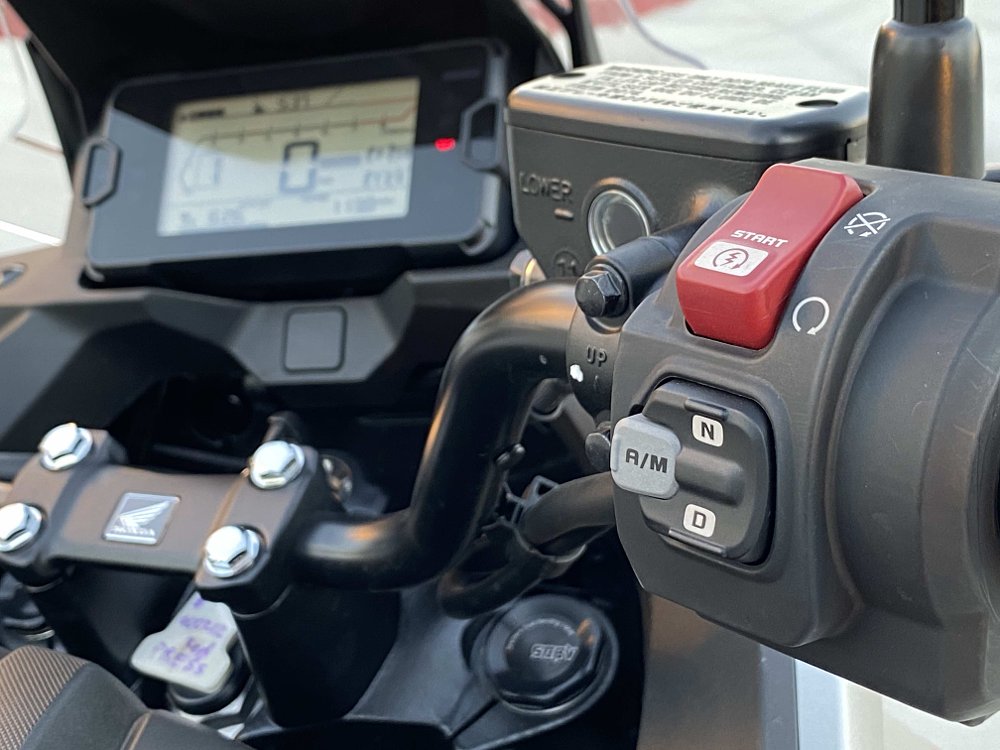 Right-side controls on Honda's NC750X.