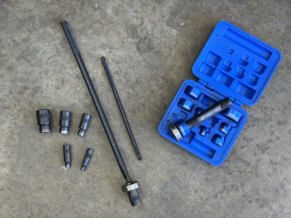 Specialty motion pro tools for replacing motorcycle wheel bearings