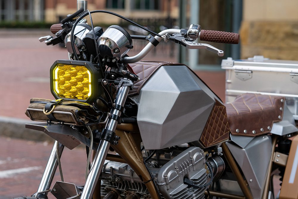 view of the creased fuel tank