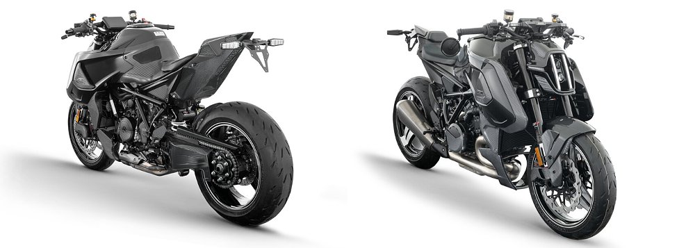 A front and rear view of the Brabus 1400 R.