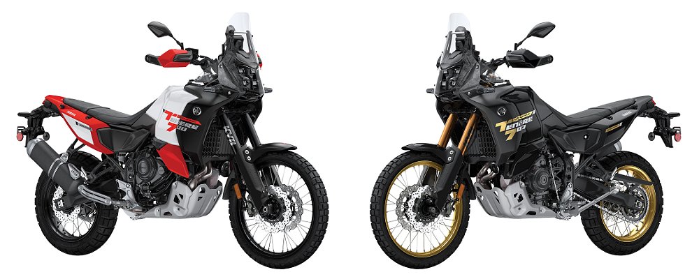 The 2026 Yamaha Ténéré 700 World Raid showcased in Redline White and Midnight Black.