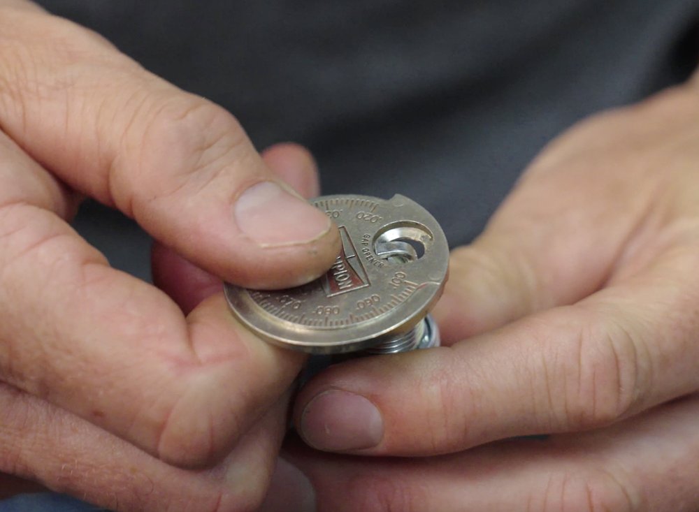 Classic spark plug gap gauge