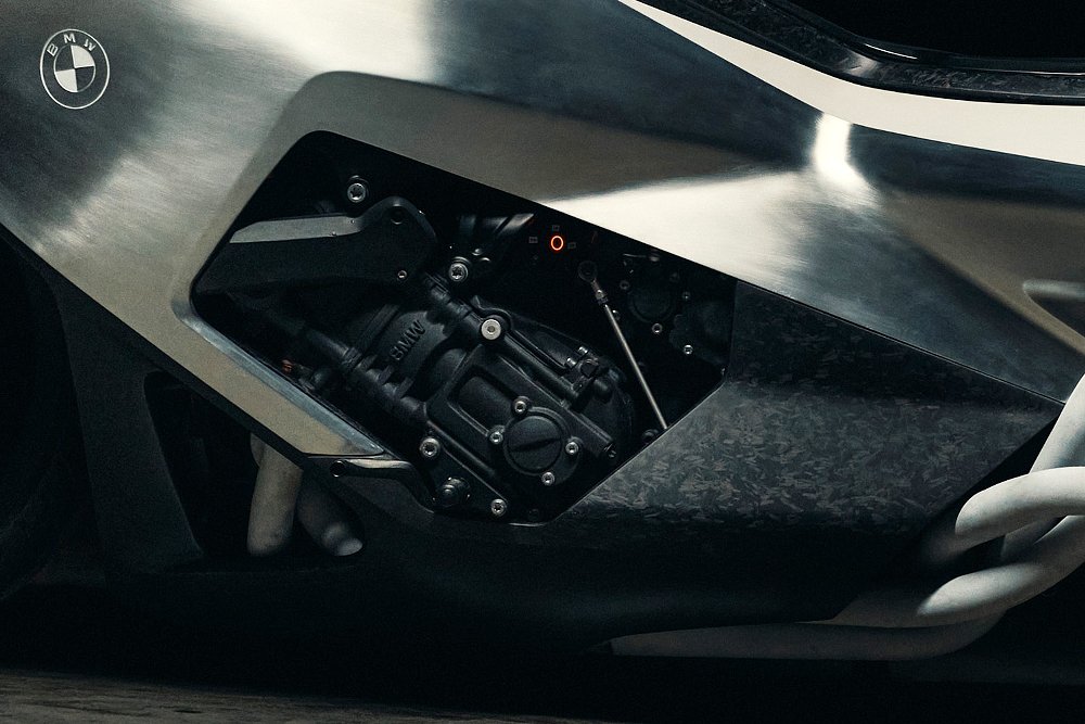 A close-up of the Vision K18's 1,800 cc six-cylinder engine.