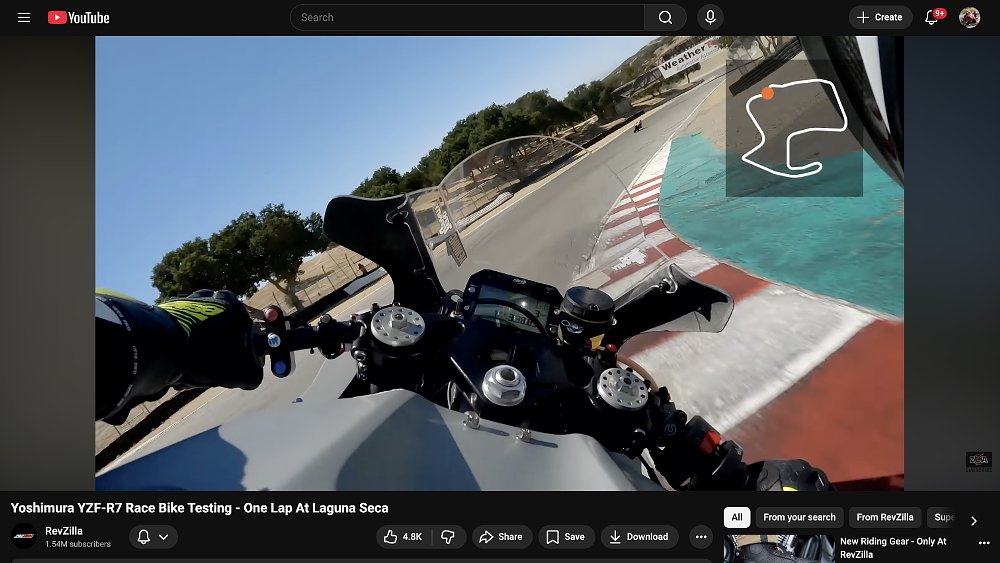Onboard video from Laguna Seca aboard the Yoshimura YZF-R7