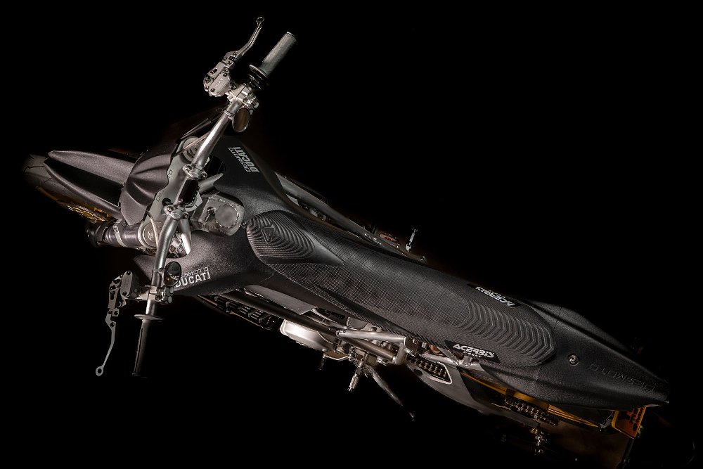 overhead view of very narrow custom