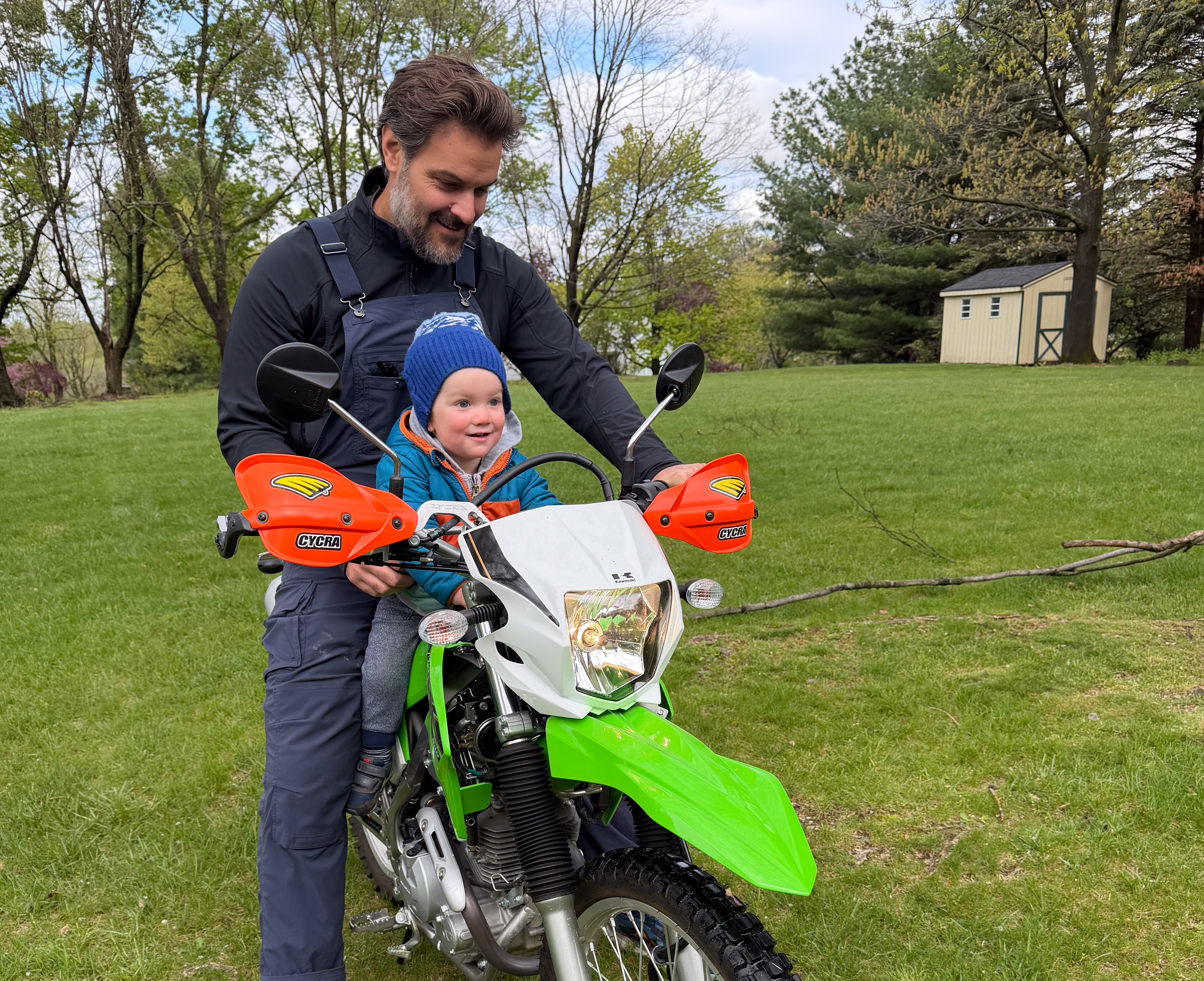 Spurgeon Dunbar and Son Riding Kawasaki KLX230L