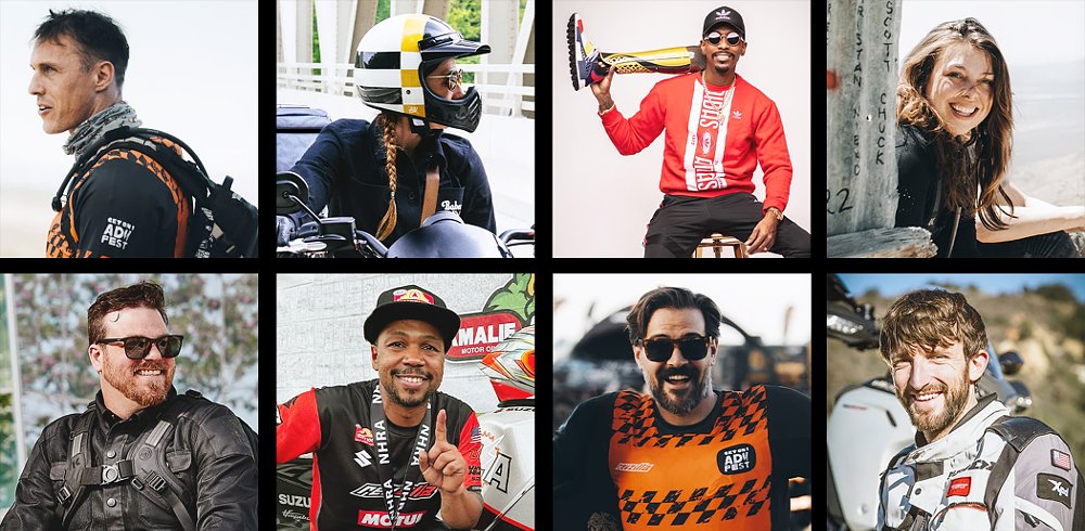 Head shots of the RevZilla Ride Leaders program members.