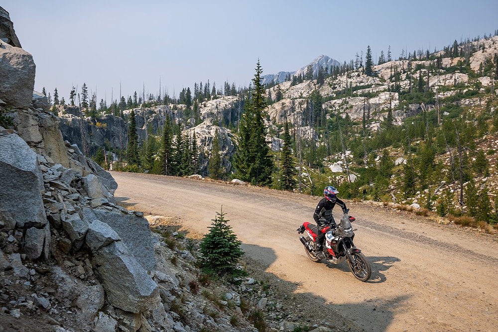 Dustin guides the World Raid along a mountainside trail.