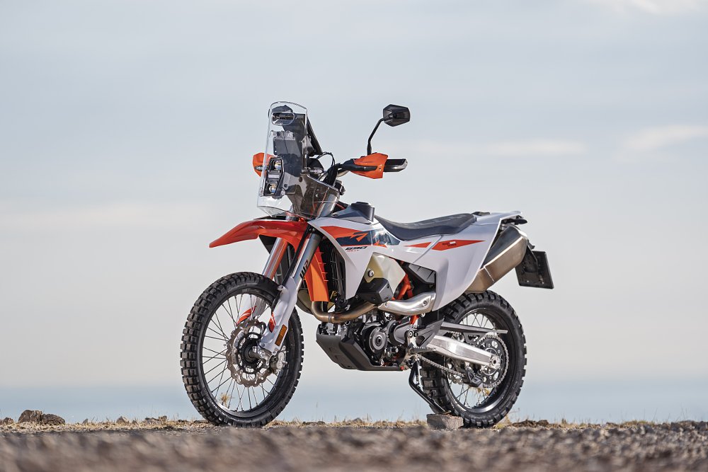 2027 KTM 690 Rally left side.