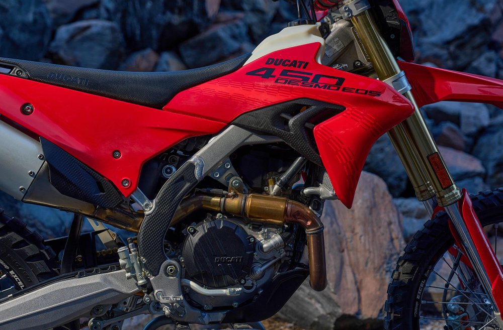2027 Ducati Desmo450 EDS right side detail