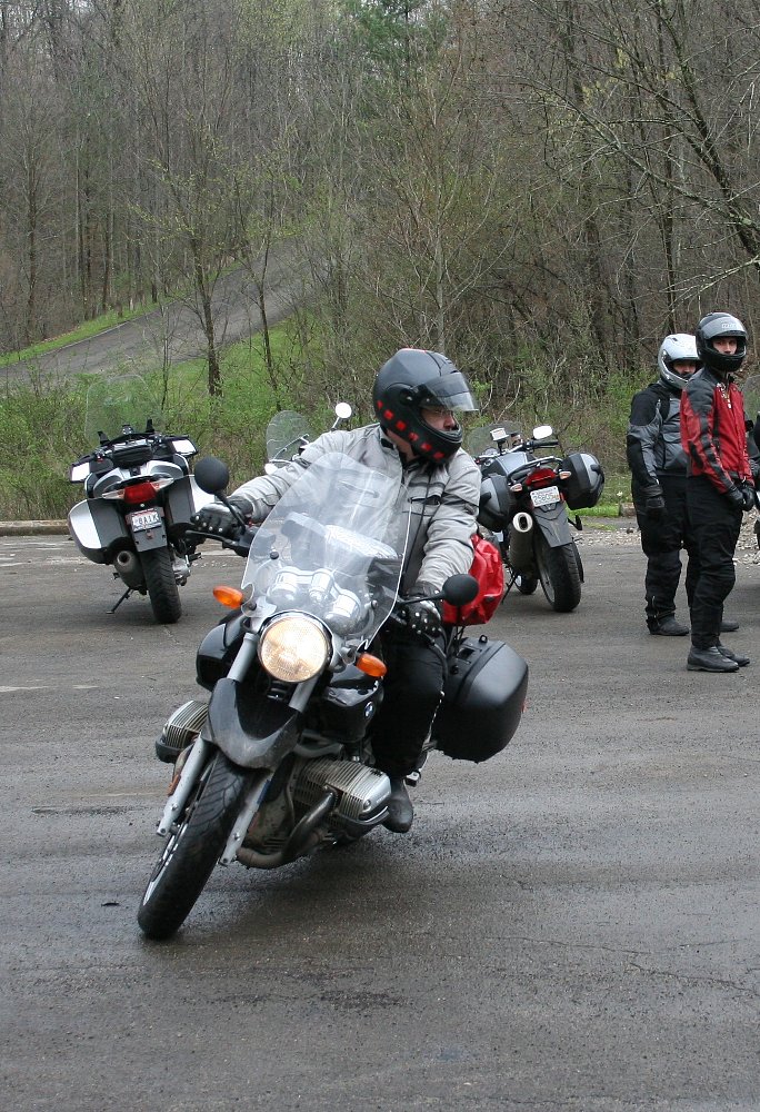 practicing riding skills