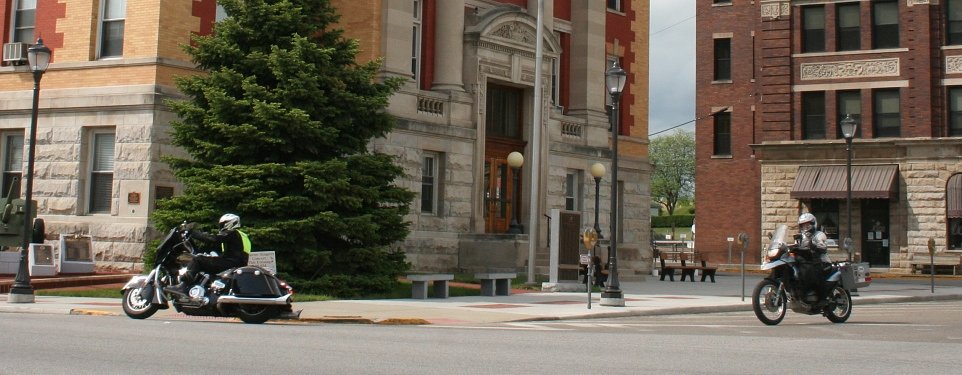motorcycles in intersection