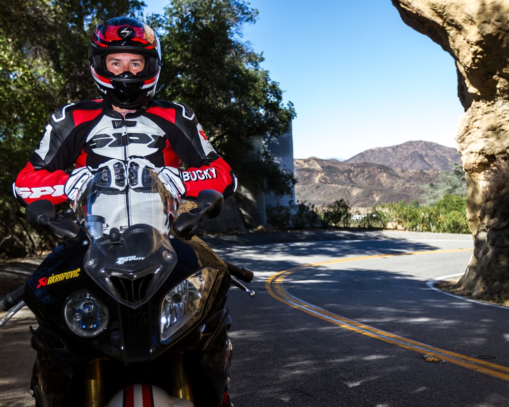 Bucky with the AGV Corsa R in the canyons