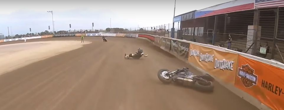 Video: Carl Fogarty bins it at DirtQuake