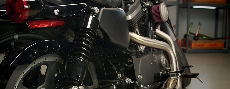 How to change dual rear shocks on a motorcycle