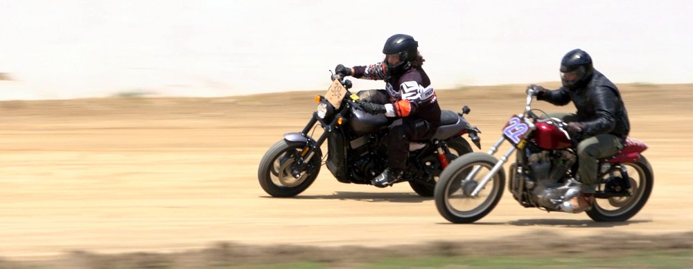 Ride it, break it, fix it: Lemmy takes a Harley Street Rod flat-track racing