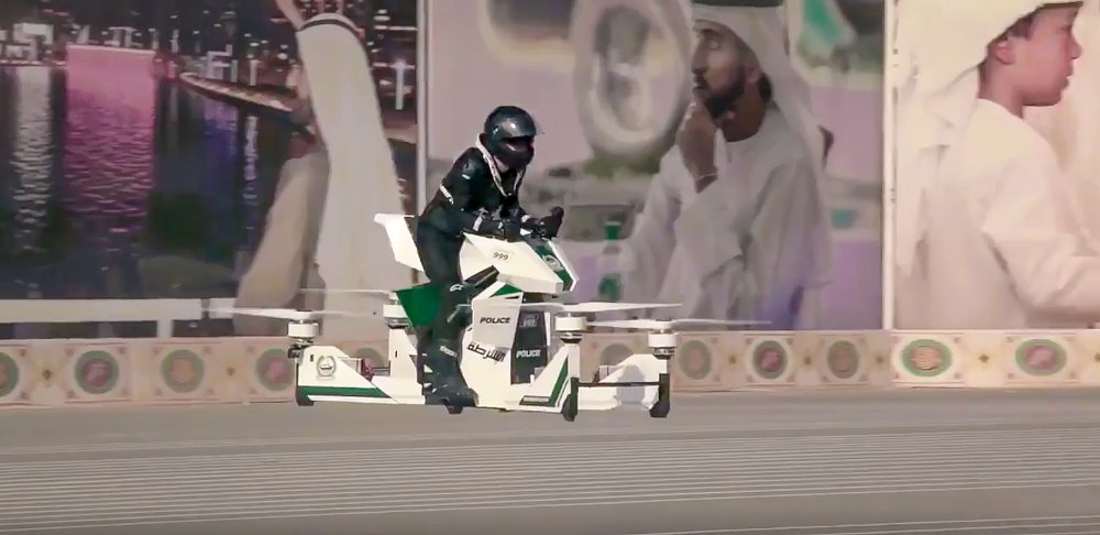 Airborne justice or just fun? Dubai police show off flying motorcycle