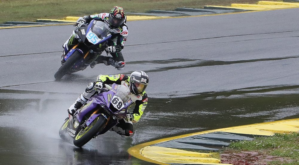 Elias reigns at Road Atlanta, rain or shine