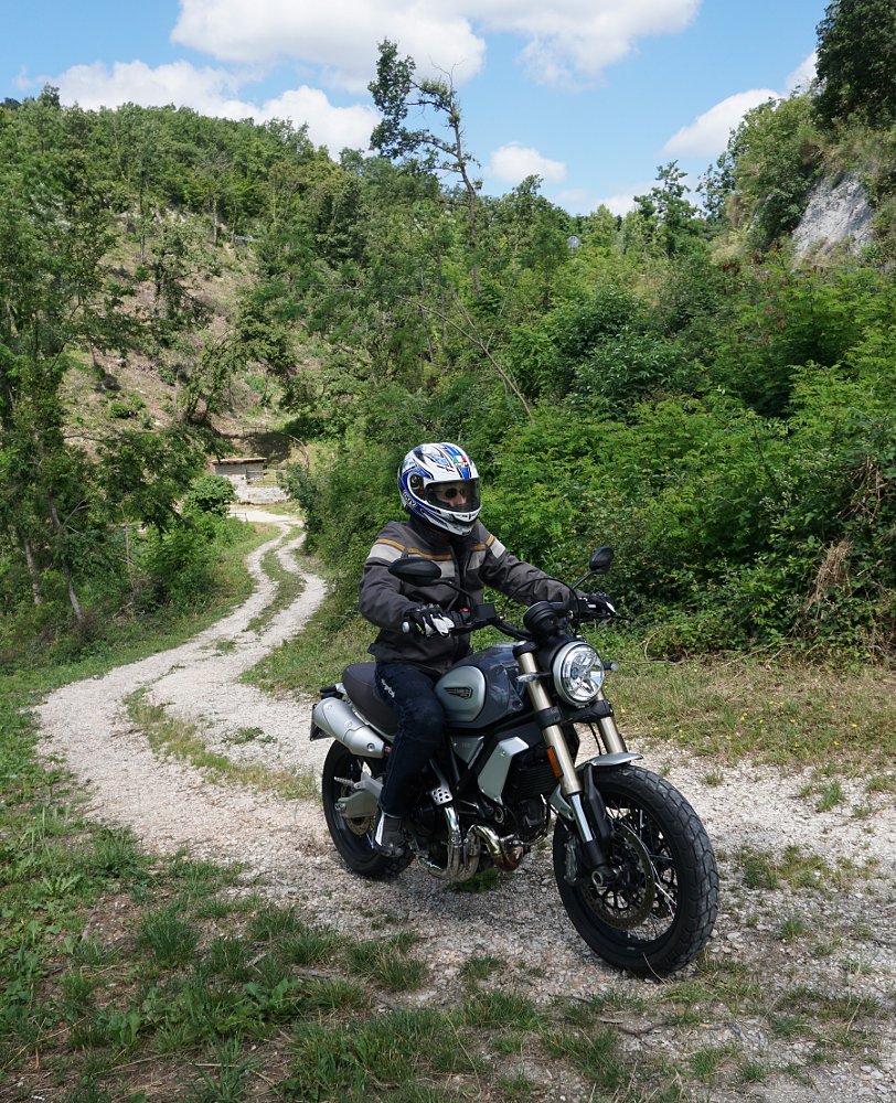 two-track on the Scrambler