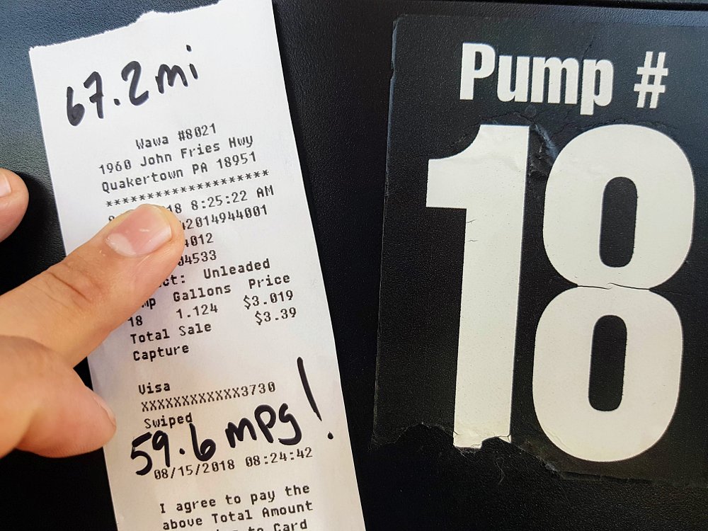 Receipt for gas