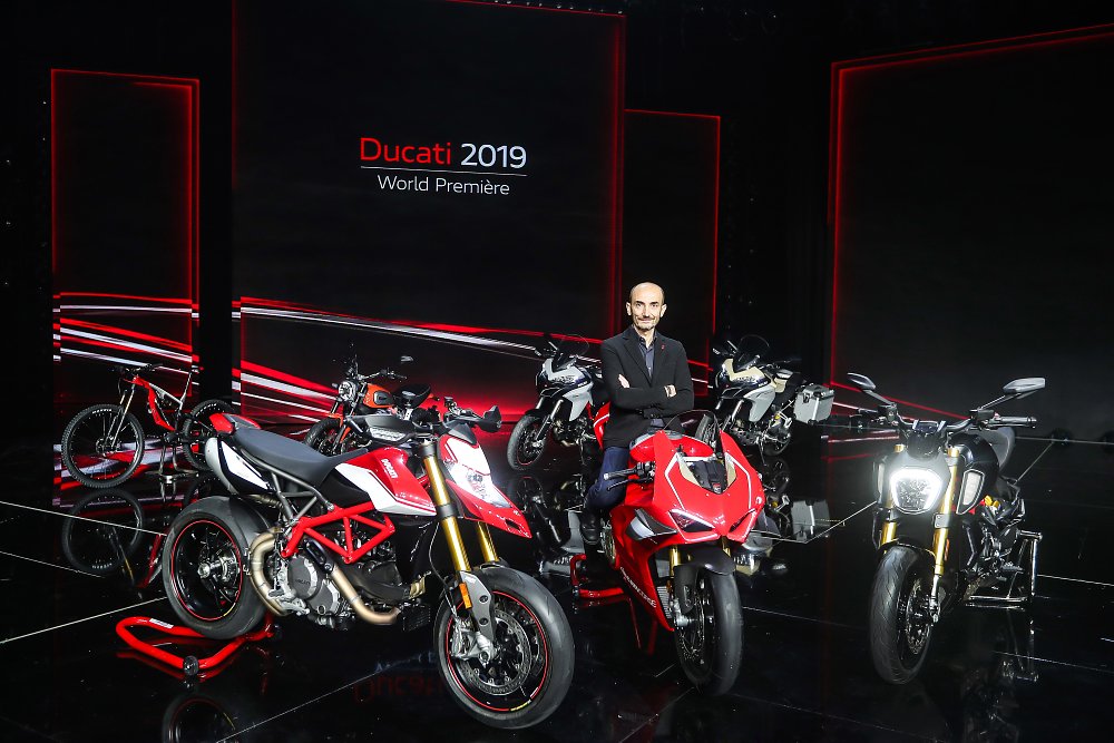 CEO Claudio Domenicali and new Ducati models