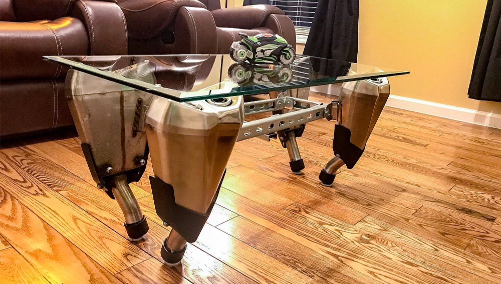 Re-cycle: Making furniture with motorcycle parts