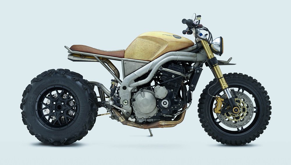 How a trend ends: An ATV tire on a Speed Triple