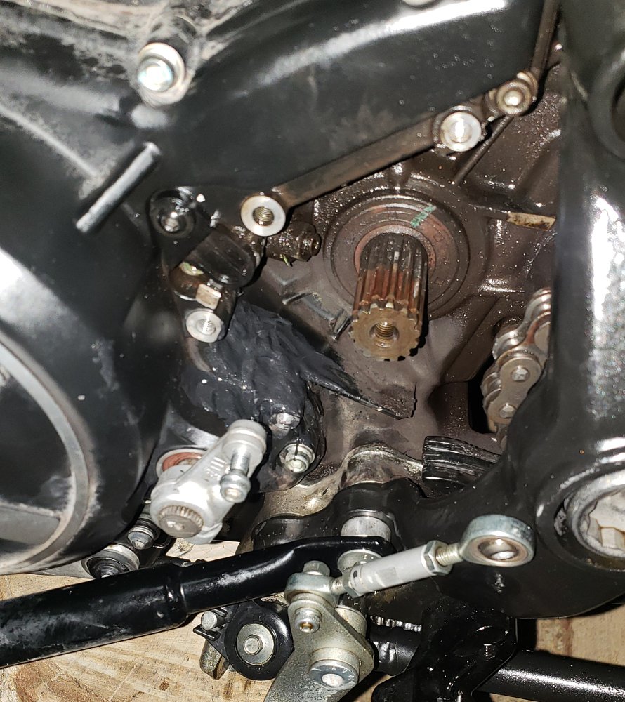 repaired engine case