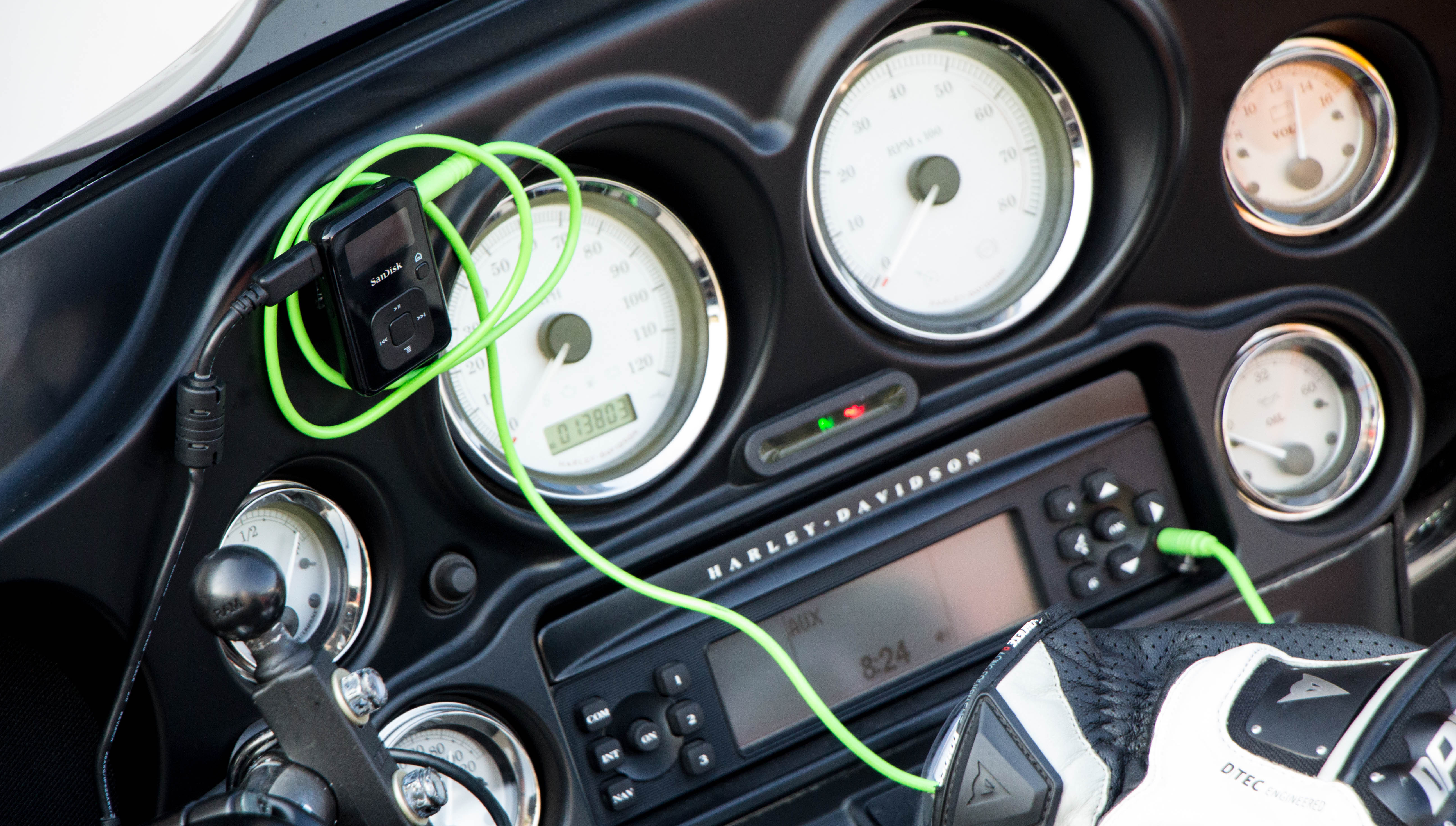 listen to music on a motorcycle 