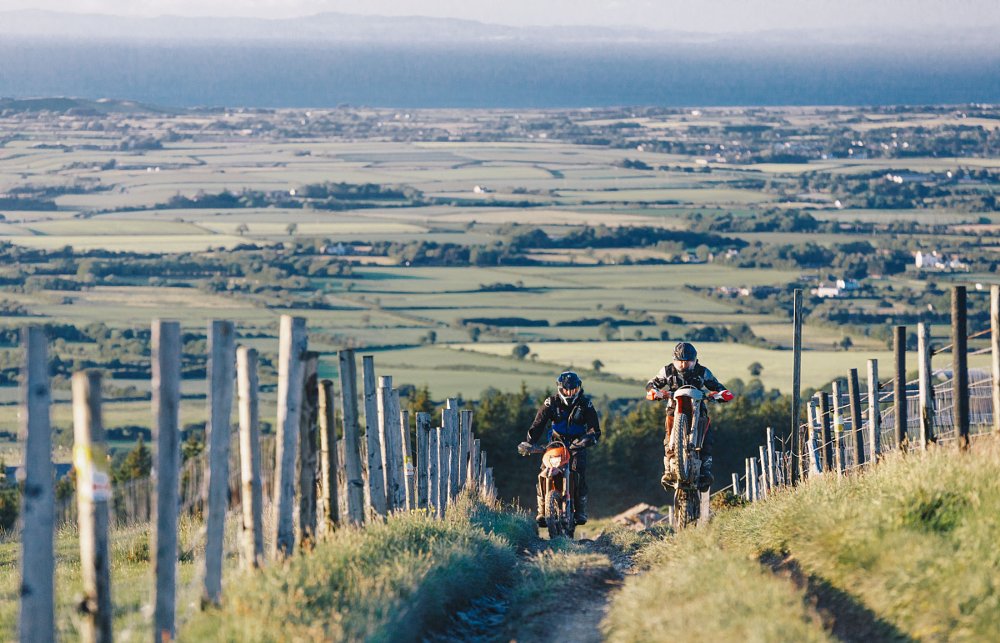 KTM 530 EXC and Honda CRF450X on the dirt roads