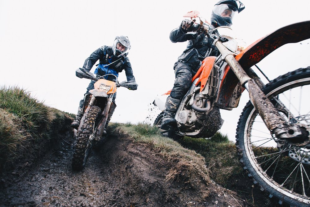 riding off-road on the Isle of Man