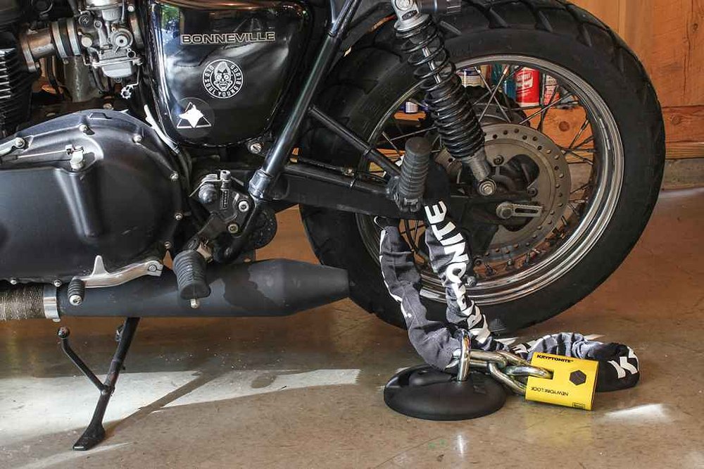 Motorcycle ground anchor