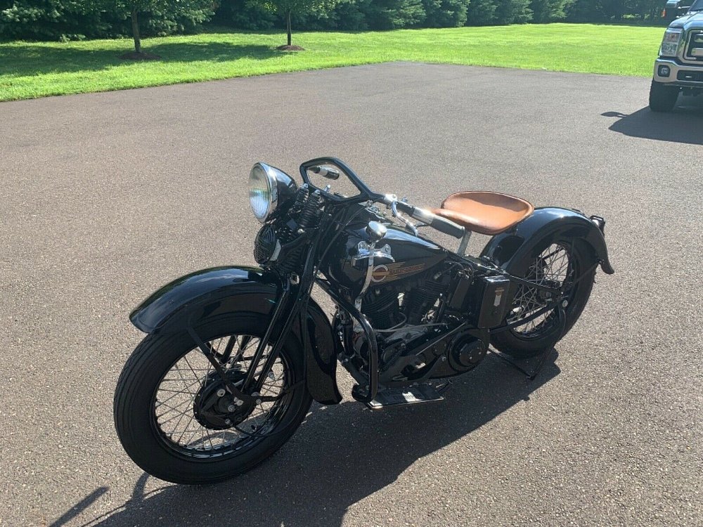 Left side of motorcycle