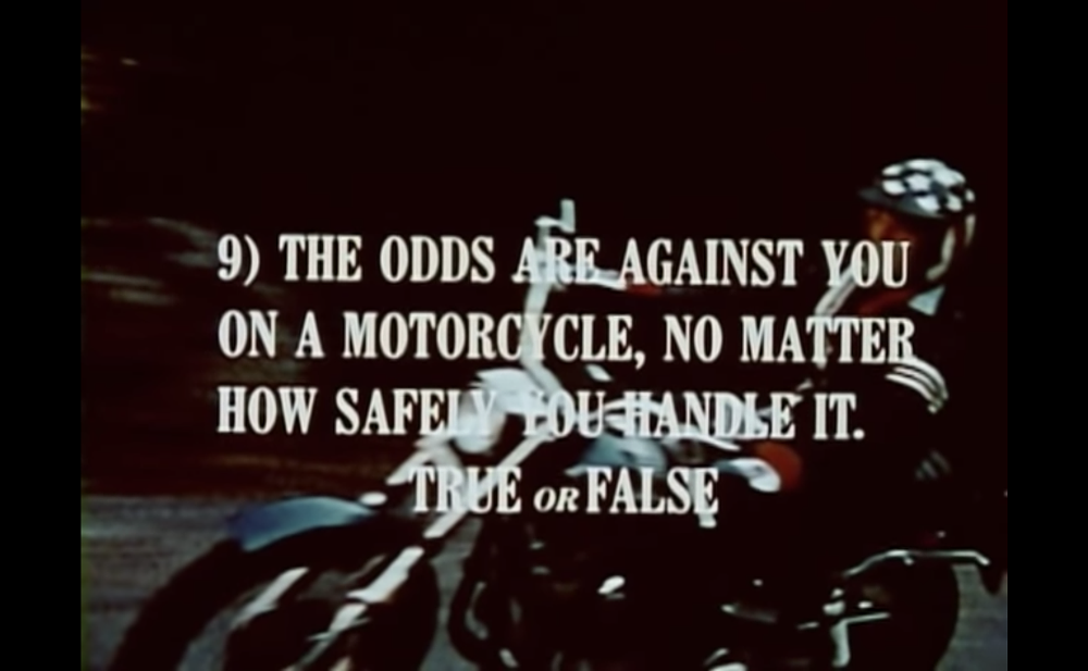 Video: Peter Fonda and Evel Knievel teach motorcycle safety, 1973