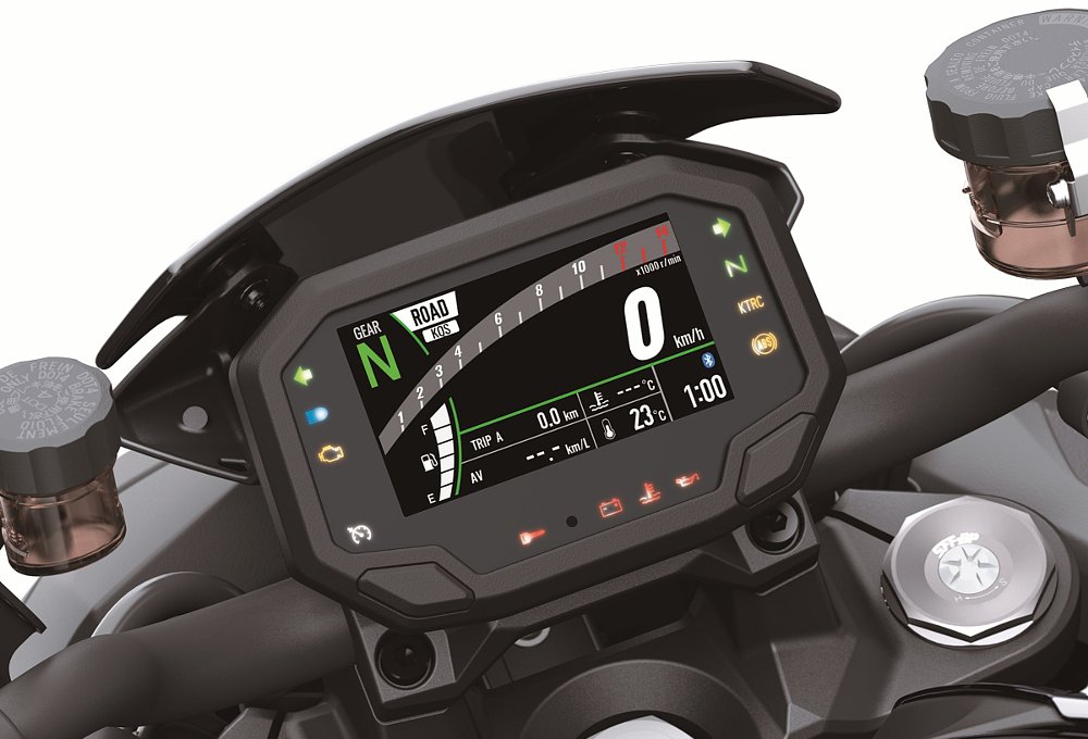2020 Kawasaki Z H2 gauges display