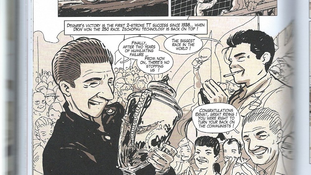 Motorcycling's Cold War spy story, "Stealing Speed," is now a quality graphic novel