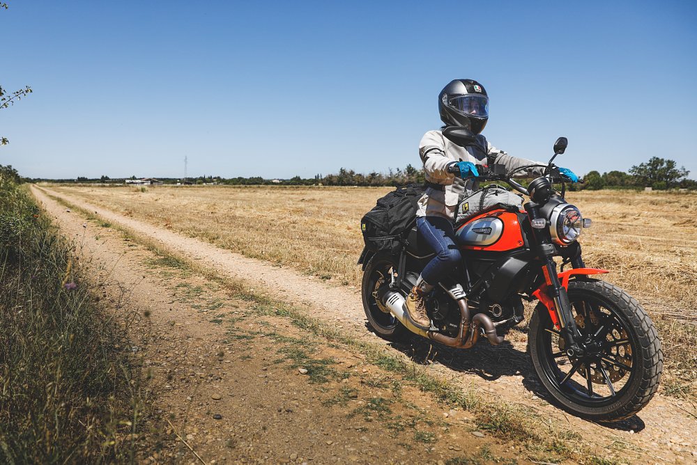 dirt road detour in France