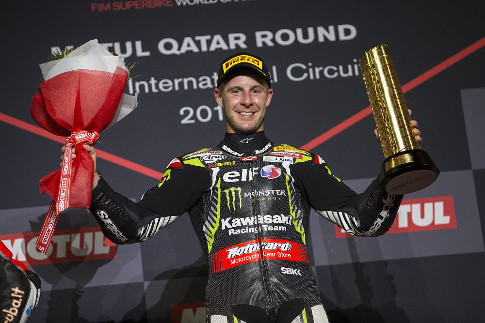 Jonathan Rea celebrates 2019 championship