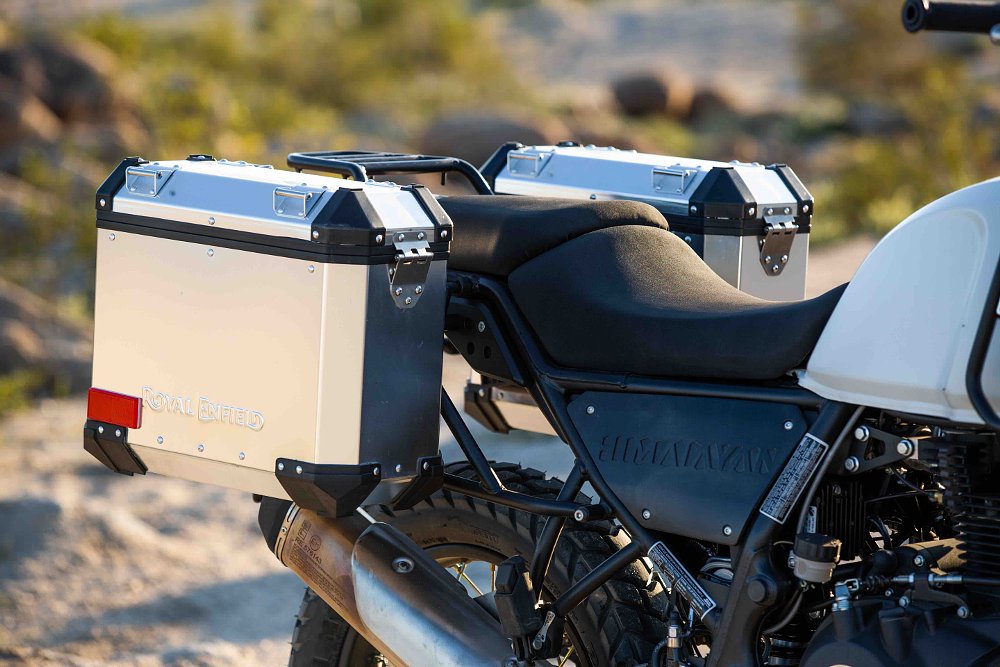 Royal Enfield Himalayan seat and saddlebags
