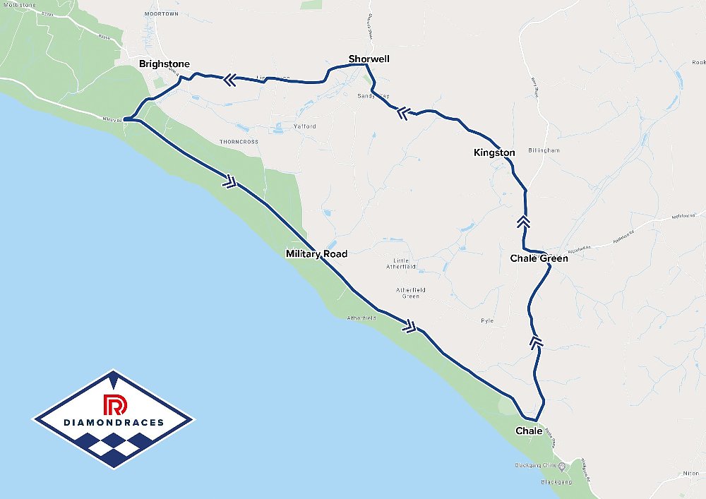 map of the Chale course on the Isle of Wight