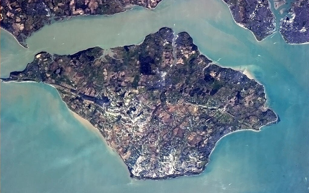 Isle of Wight as seen from space