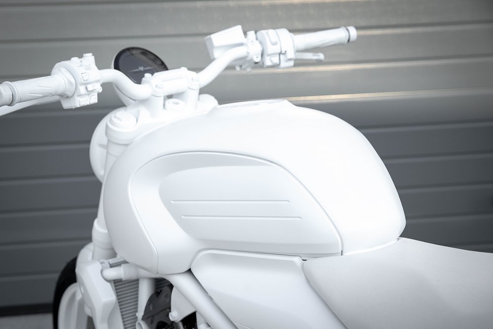 Triumph Trident prototype detail view of tank