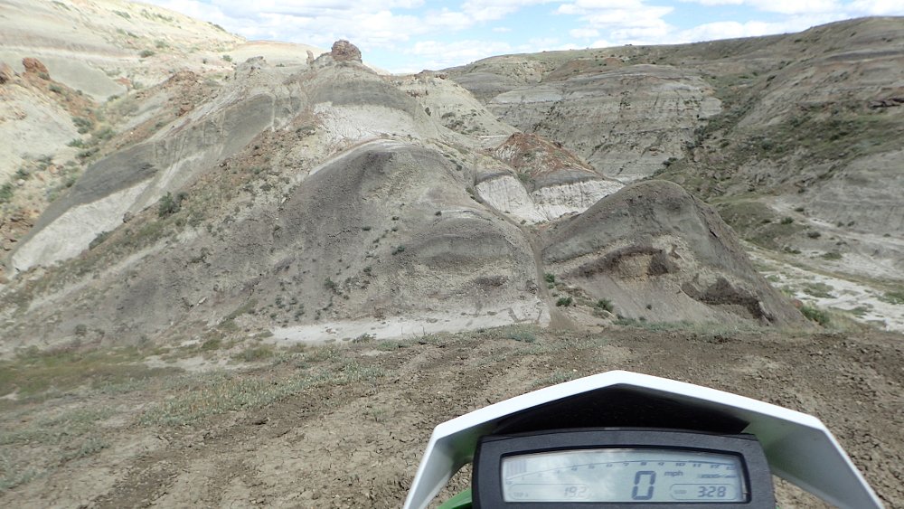 riding in the badlands near Havre, Montana