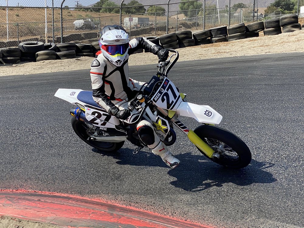 learning the foot-out supermoto riding style