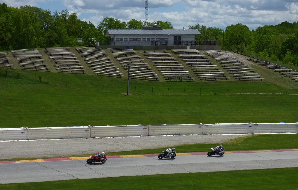 empty bleachers at Road America