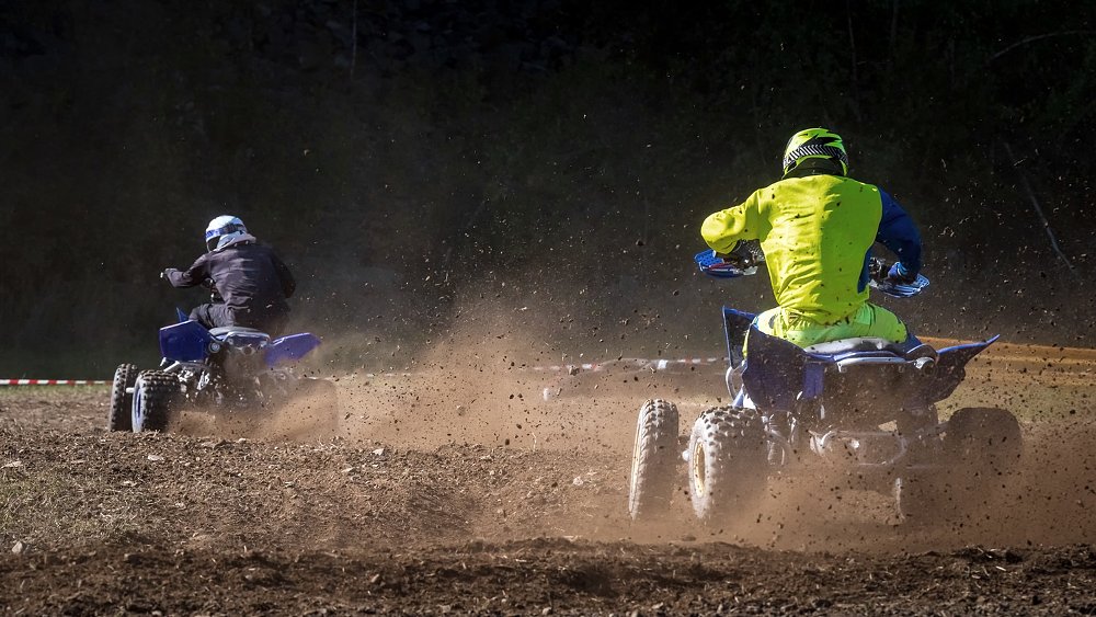 test riding four-wheelers