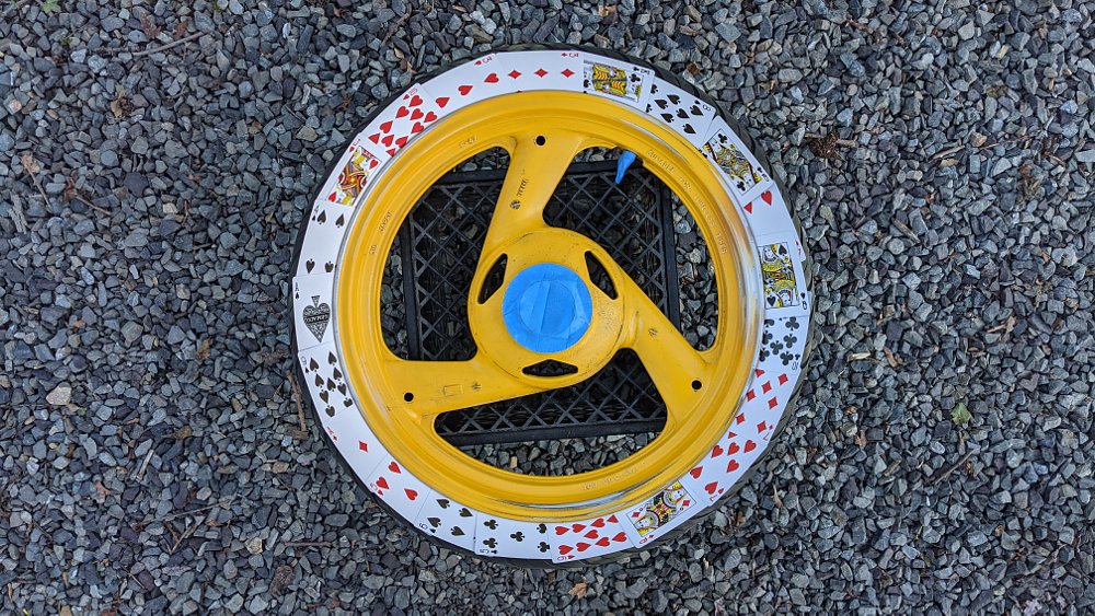 Paint motorcycle wheel