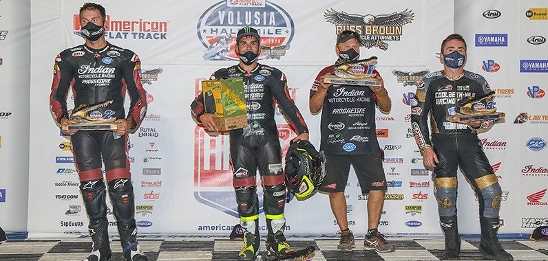 Indian podium in American Flat Track