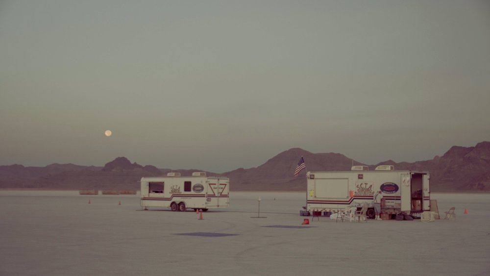 racers camped on the salt flats