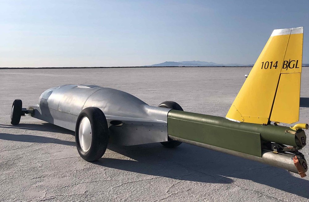 racing vehicles at Bonneville